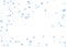 Snowflakes. Snow, snowfall. Falling scattered blue snowflakes on a white background. Vector