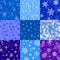 Snowflakes vector icons frozen frost star Christmas decoration snow winter flakes elemets Xmas holiday design