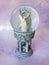 Snowglobe, crystal globe with angel, fairy in Heaven, fantasy world, eternal love