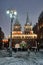 Snowing in Red Squareâ€™s Resurrection Gate - Moscow Cityscaspe