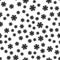 It is snowing. Seamless pattern of snowflakes. Christmas or winter theme vector background