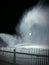 Snowmaking at night for skiing