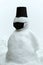 Snowman in black face mask