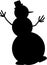 Snowman black silhouette