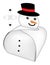 Snowman Box packaging die cut template design