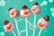 Snowman cake pops