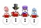 Snowman Carolers Sing Christmas Songs Illustration