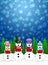 Snowman Carolers Sing in Winter Snow Illustration