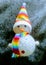 Snowman, christmas, rainbow, holidays, snow, winter, cosy, snow