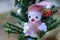 Snowman on the Christmas tree with decorations on special days