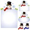 Snowman Clip Art Banners and Borders