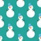 Snowman cold christmas season winter seamless pattern man in hat character xmas background holiday card vector