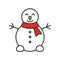 Snowman color icon