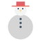 Snowman Color Vector icon Easily modify or edit