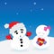 Snowman couple