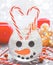 Snowman face glass bowl, kid diy for Christmas, sweet treats for