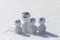 Snowman family, traditional Japanese snowman