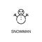 Snowman flat icon