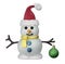 Snowman with the Furry Hat: Winter decoration, festive figure