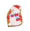 Snowman gingerbread. Isolated.