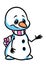 Snowman happy character cartoon illustration Christmas