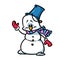 Snowman Hello! cartoon