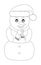 Snowman isolated colored page