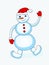 Snowman isolated objact on white background