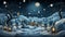 snowman juggling snowballs in the moonlight 3D tile art