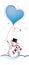 Snowman with Love Balloon