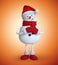 Snowman making a wish, 3d character illustration, Christmas holiday clip art, funny toy