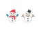 Snowman in New Year`s clothes and hat. Snowman vector illustration EPS10