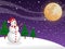 Snowman Night christmas on full moon background