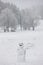 Snowman in Orlicke mountains, Czech Republic