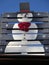 Snowman painted onto woodden pallet
