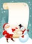 Snowman and Santa