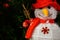 Snowman santa claus doll decoration with small horn, Merry Christmas