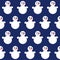 Snowman. Seamless vector pattern with stylized snowmen