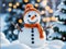 Snowman Serenity: Bokeh Dreams in Cinematic Glory