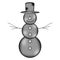 Snowman sign icon.