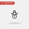 Snowman Simple vector icon. Illustration symbol design template for web mobile UI element. Perfect color modern pictogram on
