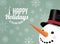 Snowman and snowflake holiday greeting