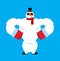 Snowman strong. Snowman Serious Powerful. hard sport New Year an