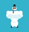 Snowman strong. Snowman Serious Powerful. hard sport New Year an