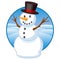 Snowman with top hat