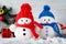 Snowman toys with marshmallows