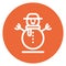 snowman, winter, Christmas, iceman Isolated Vector icon which can easily modify or edit
