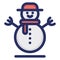 snowman, winter, Christmas, iceman Isolated Vector icon which can easily modify or edit