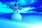 Snowman in a wintry landscape