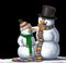 Snowmen Friends Illustration